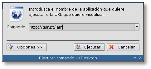 URL donde está instalado LAM