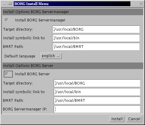 [borg install menu]